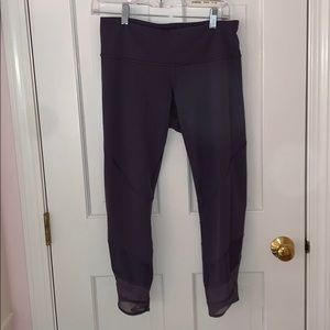 Cropped Lululemon Purple Leggings w/Detail